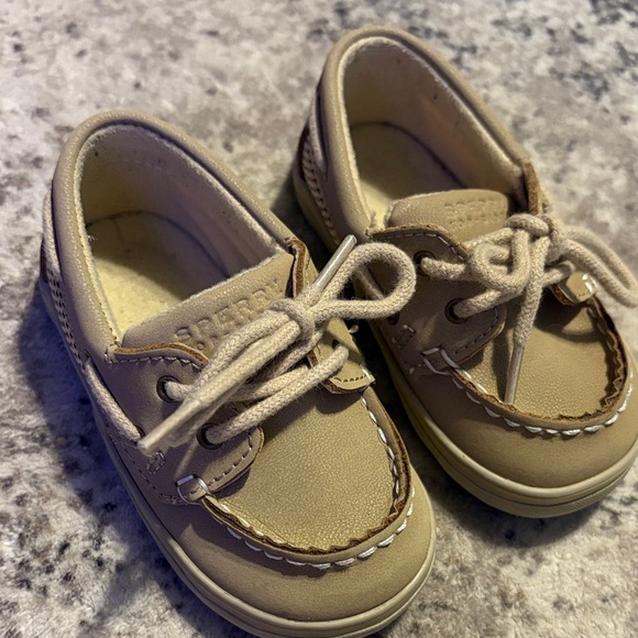 Sperry Kids Tan Boat Shoes Size 4 Baby - Picture 2 of 6